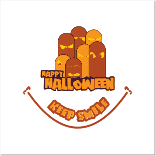 Happt halloween keep smile Posters and Art